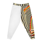 Vibrant AOP Athletic Joggers with Retro Rainbow Design