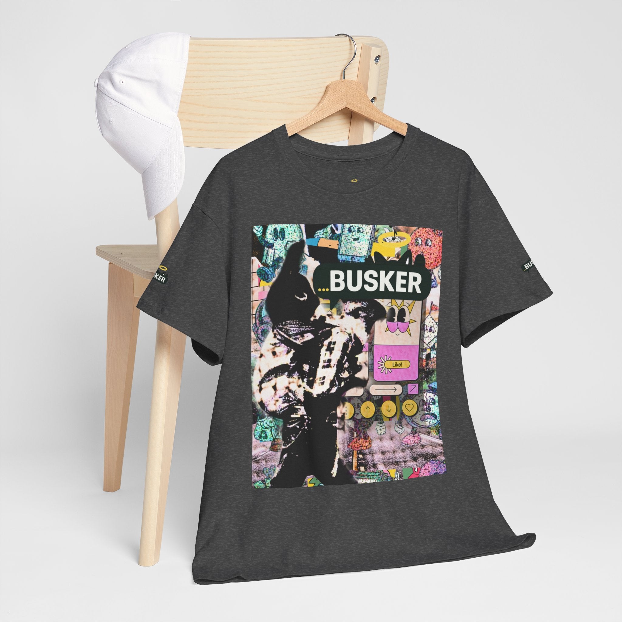 Grunge Art Busker Unisex Heavy Cotton Tee