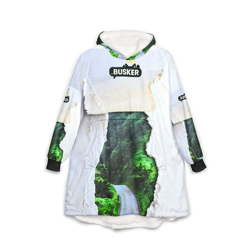 Cozy Nature-Inspired Unisex Hooded Blanket, Ideal for Camping, Gift for Friends, Perfect for Travel, Nature Lovers