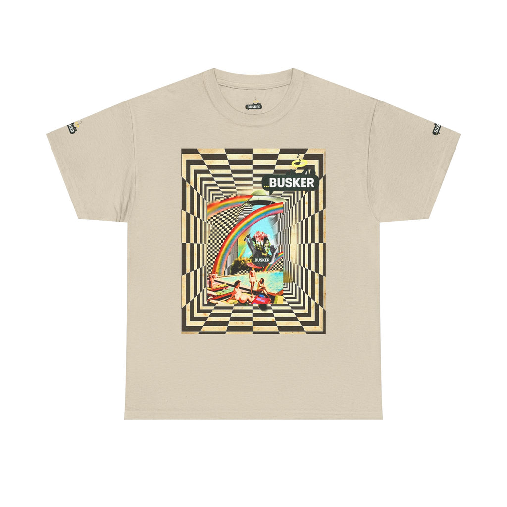 Retro Busker Graphic Tee - Unisex Heavy Cotton