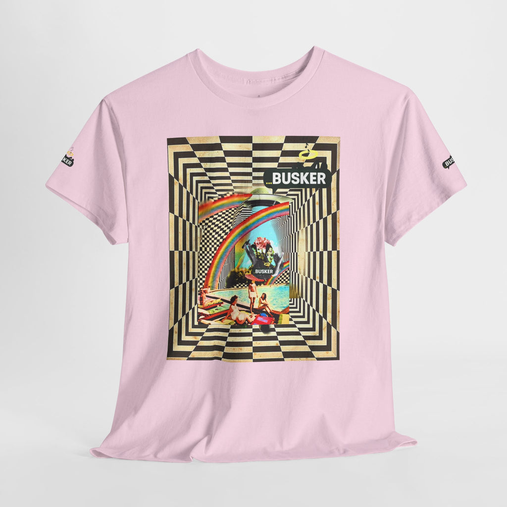 Retro Busker Graphic Tee - Unisex Heavy Cotton