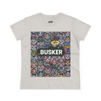 Colorful Cat Design Women's Tee, Casual Graphic Tee for Cat Lovers, Funny Gift for Friends, Summer Style, Unique Animal Art Shirt