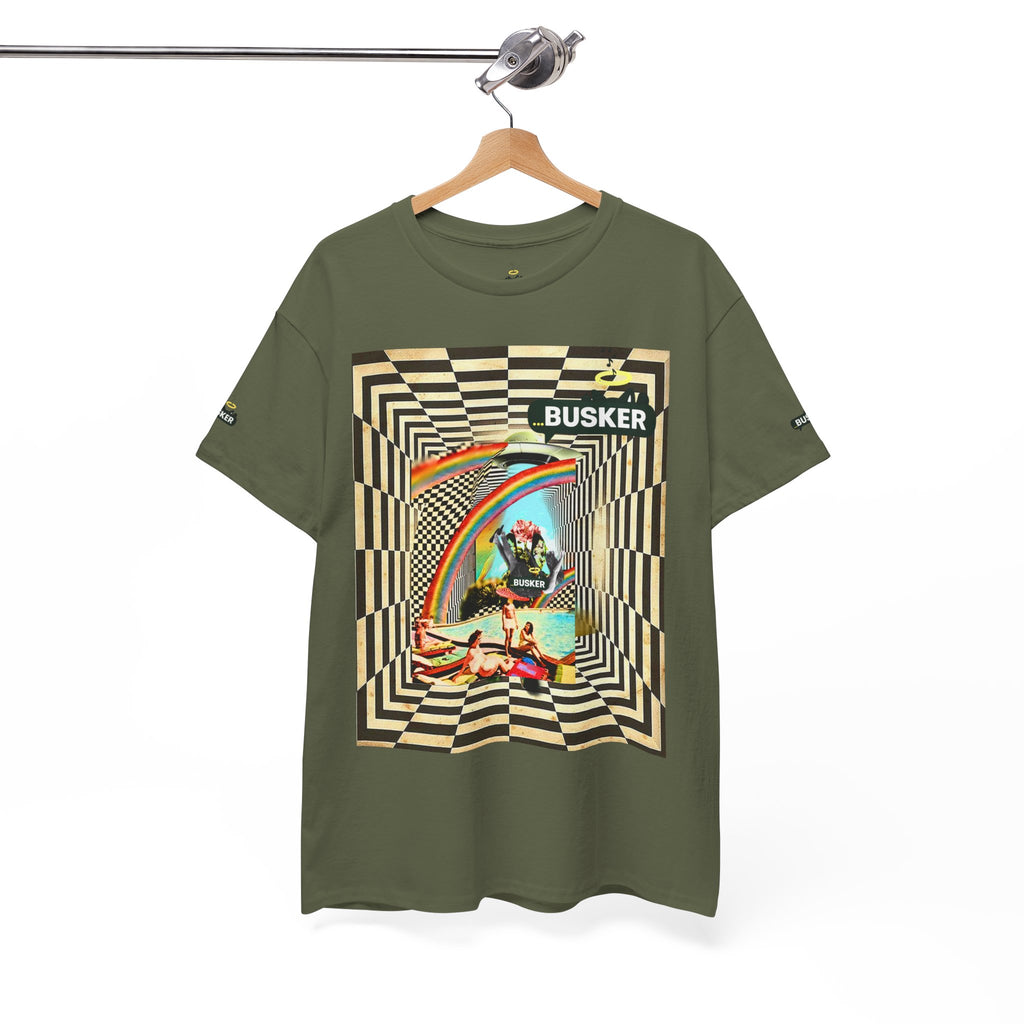 Retro Busker Graphic Tee - Unisex Heavy Cotton
