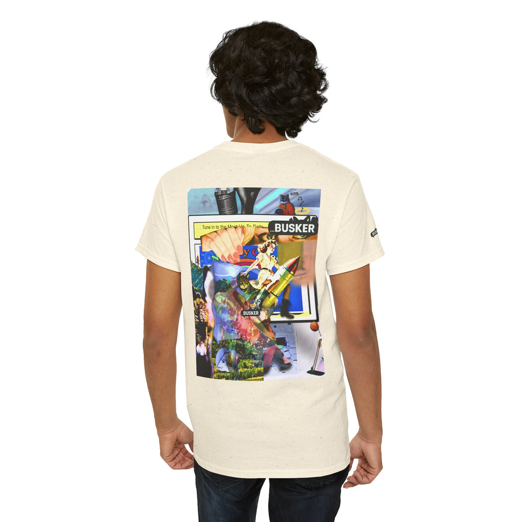 Cool Graphic Unisex Heavy Cotton Tee - 'Busker' Design