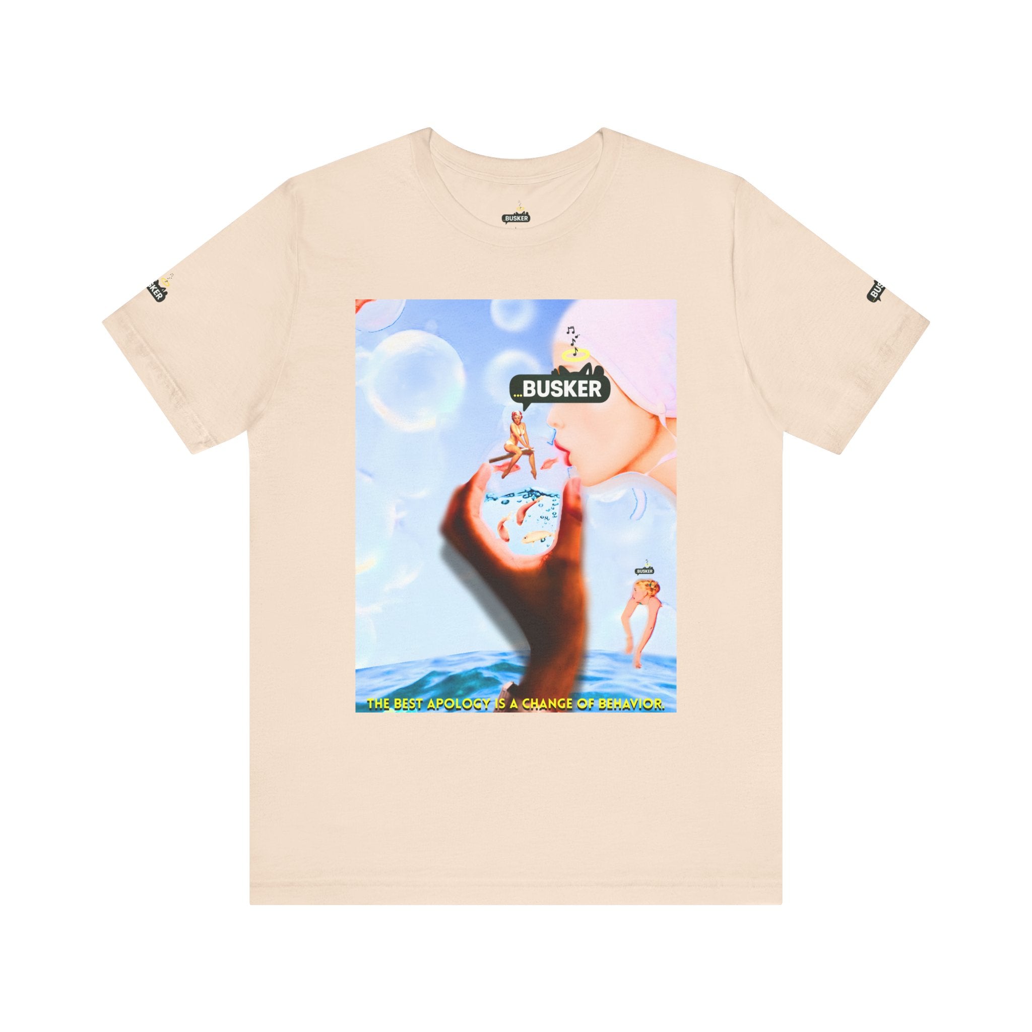 Busker Vibe Unisex Jersey Tee – Colorful Artistic Design for Summer Fun