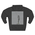 Busker Three-Panel Fleece Hoodie, Striped Design, Unisex Fashion Hoodie, Cozy Gift for Music Lovers, Street Performer Style