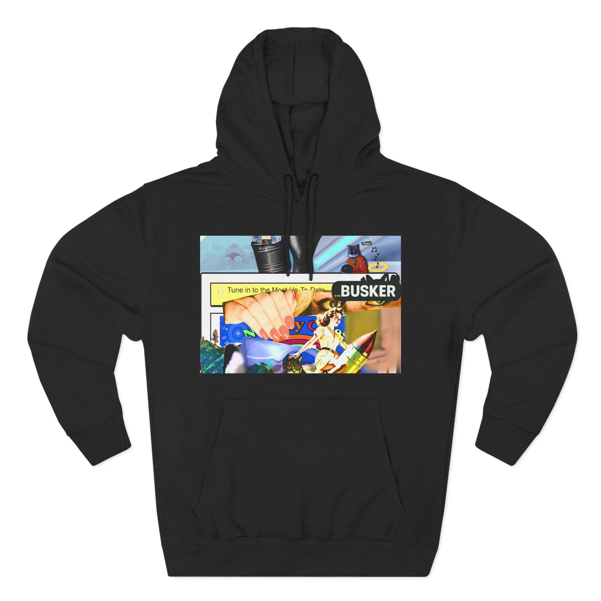Three-Panel Fleece Hoodie