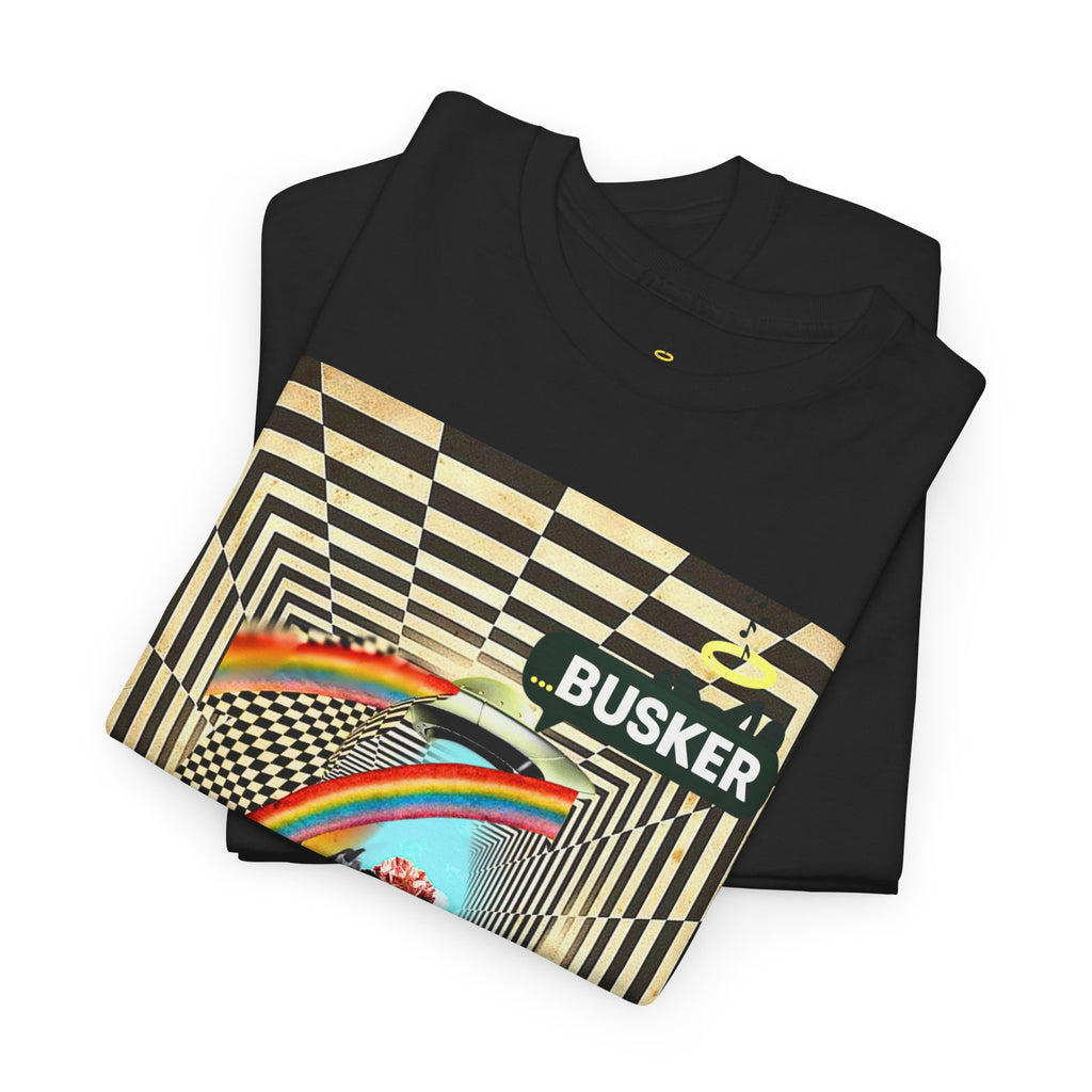Retro Busker Graphic Tee - Unisex Heavy Cotton