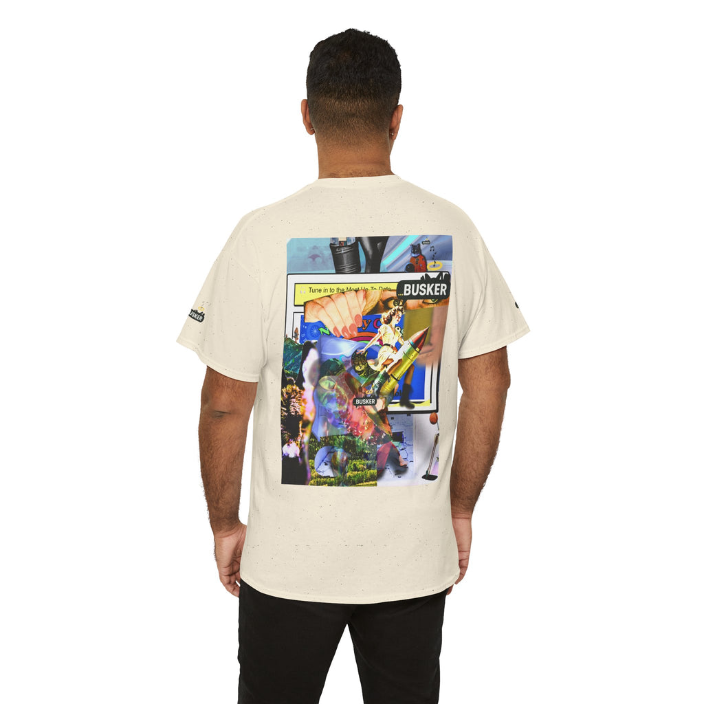 Cool Graphic Unisex Heavy Cotton Tee - 'Busker' Design