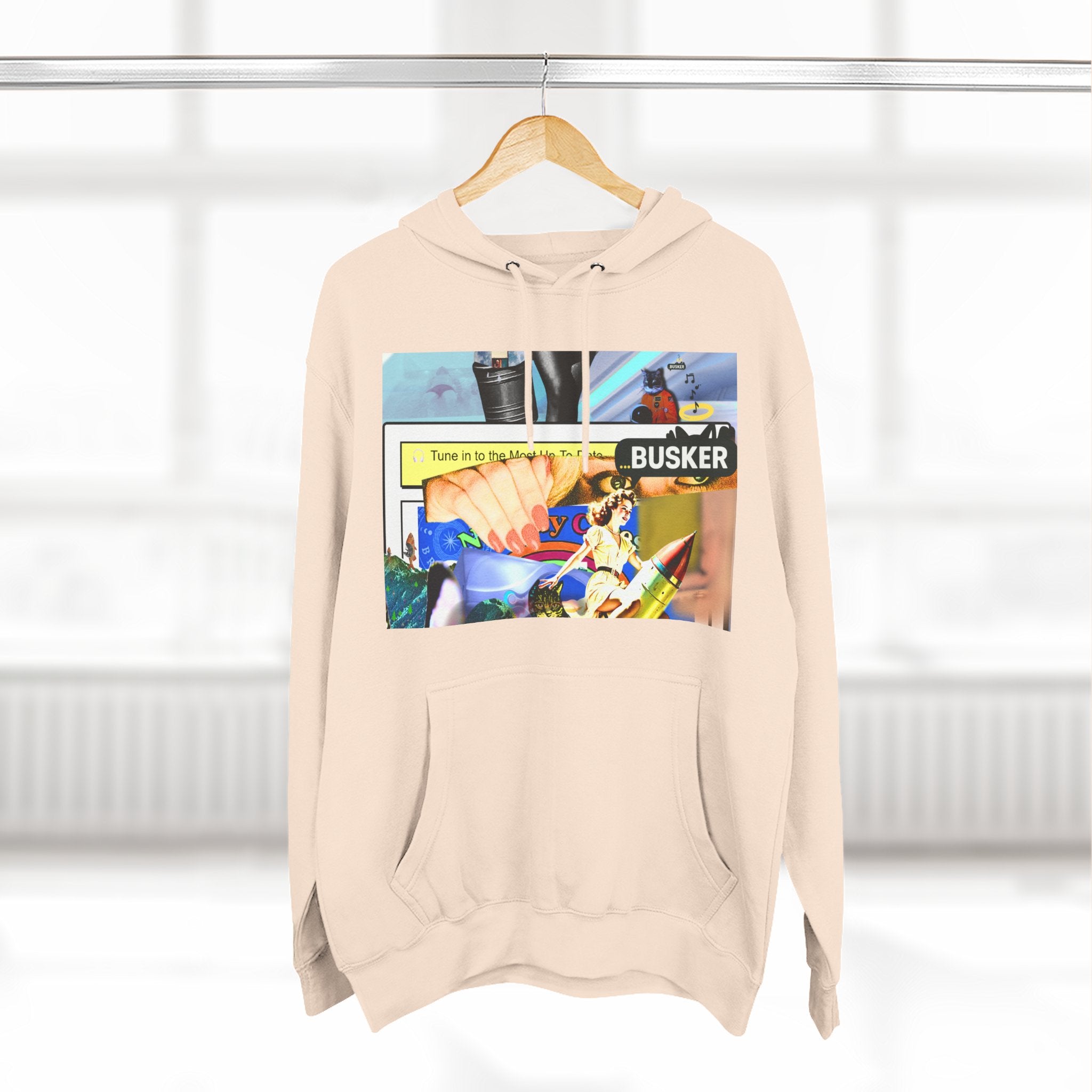 Three-Panel Fleece Hoodie
