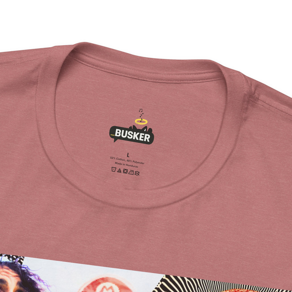 Busker Vibe Unisex Tee - Music & Art Collage Design