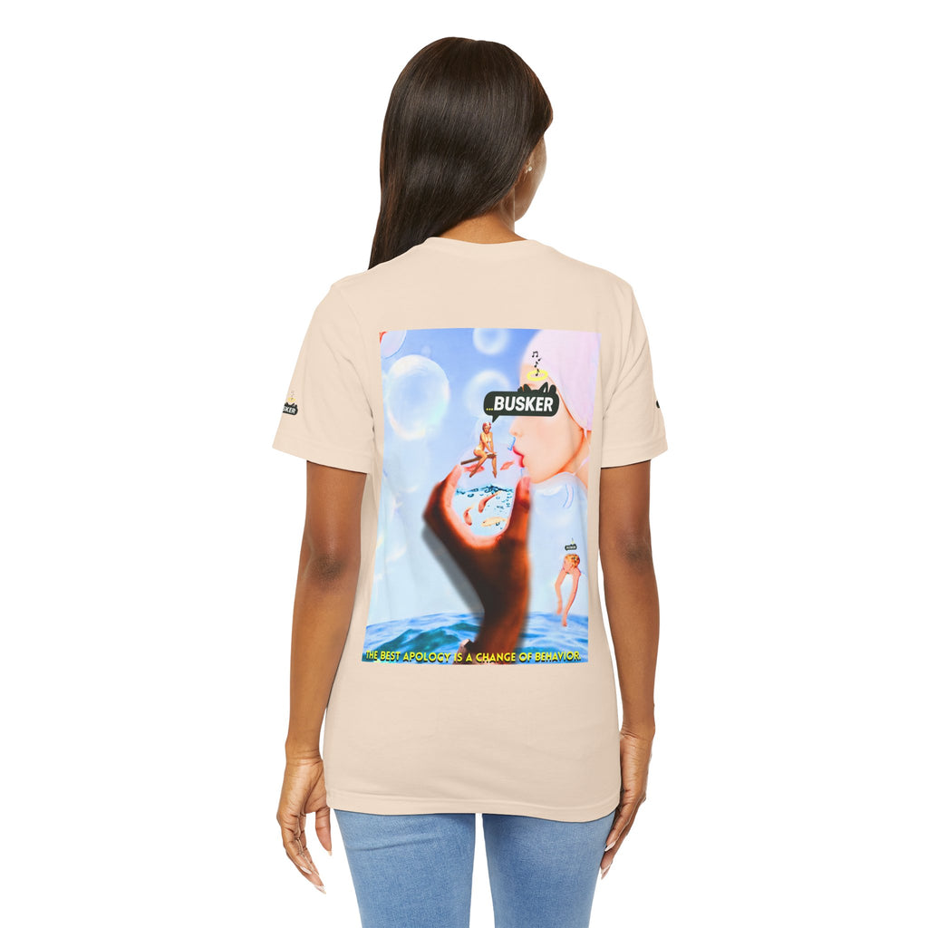 Busker Vibe Unisex Jersey Tee – Colorful Artistic Design for Summer Fun