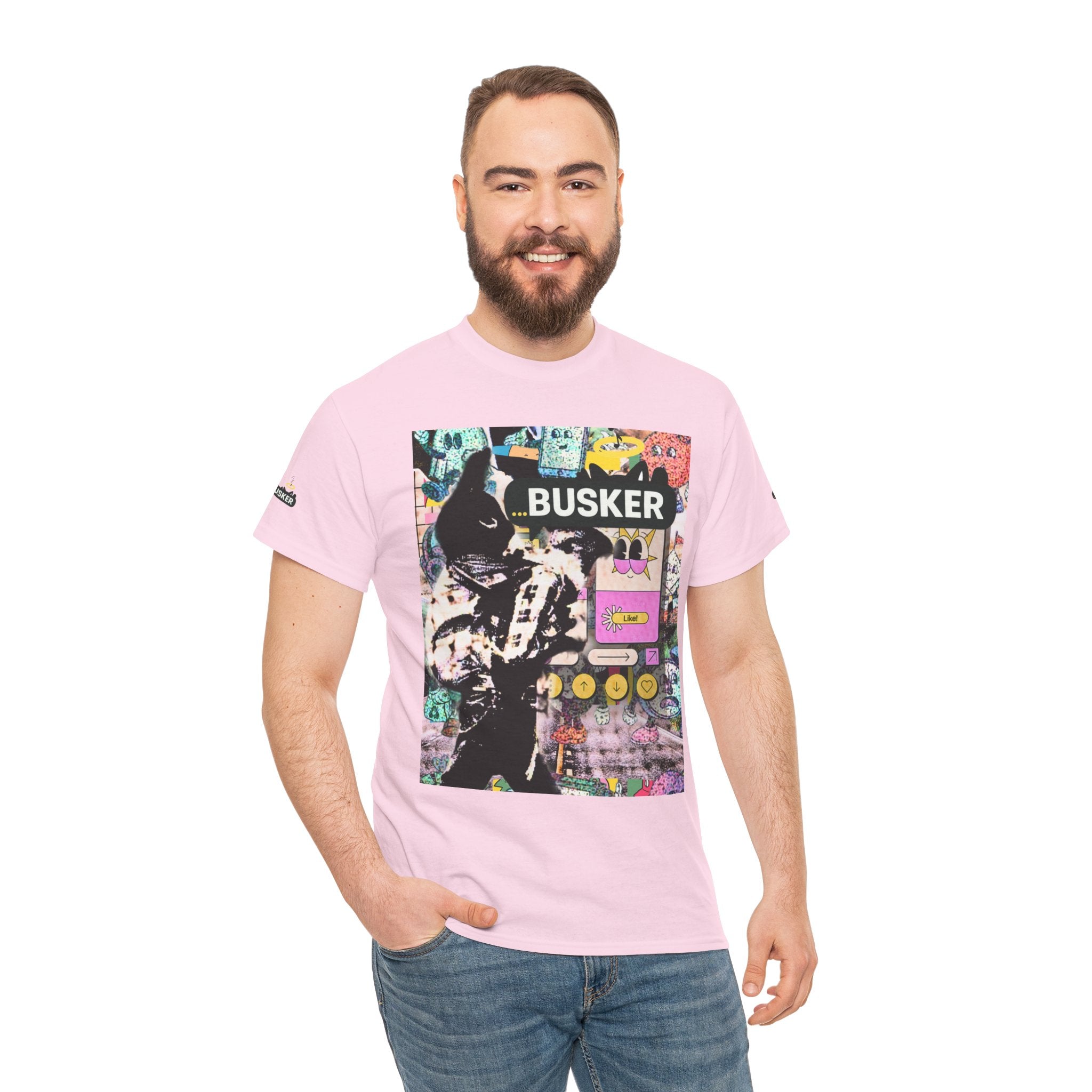 Grunge Art Busker Unisex Heavy Cotton Tee
