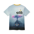 Cool Graphic Tee for Music Lovers | UFO Busker Design, Unique T-Shirt, Music Festival Wear, Quirky Gift, Unisex Casual Wear