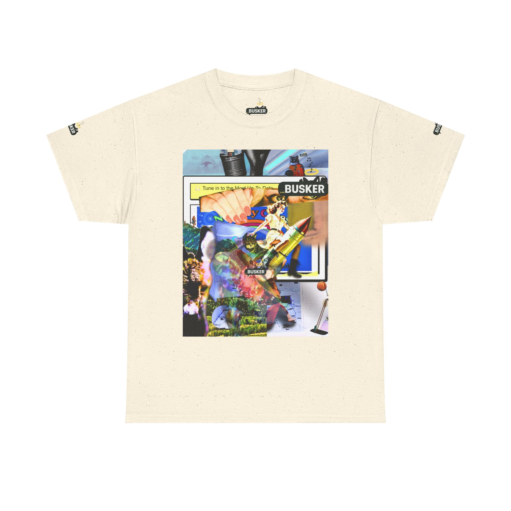 Cool Graphic Unisex Heavy Cotton Tee - 'Busker' Design