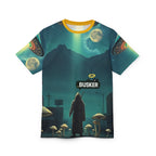 Cosmic Busker Unisex Tee, Galaxy T-Shirt, Sci-Fi Short Sleeve Shirt, Unique Graphic Top, Music Lover Gift, Street Performer Apparel