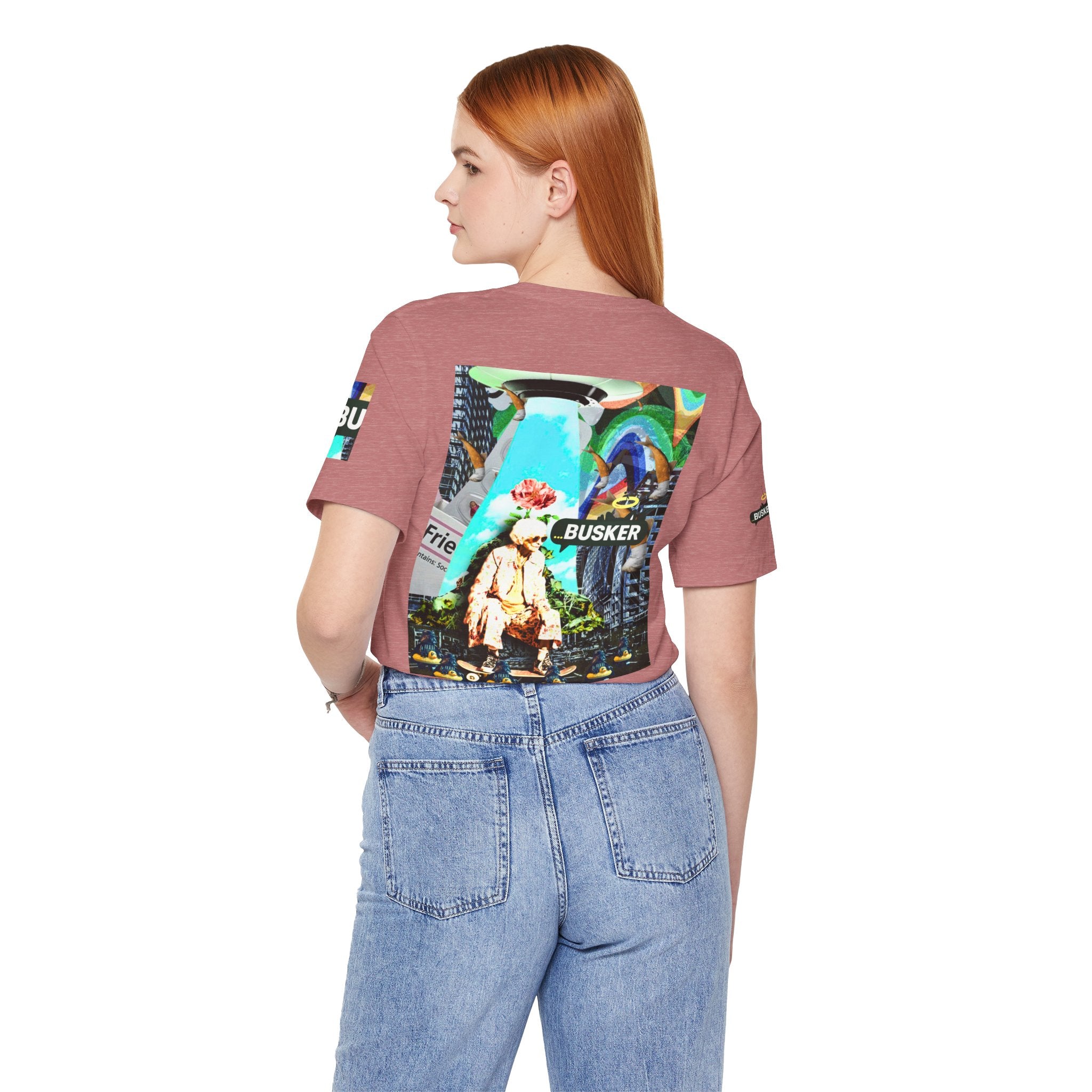 Street Art Busker Tee - Unisex Graphic Short Sleeve Shirt