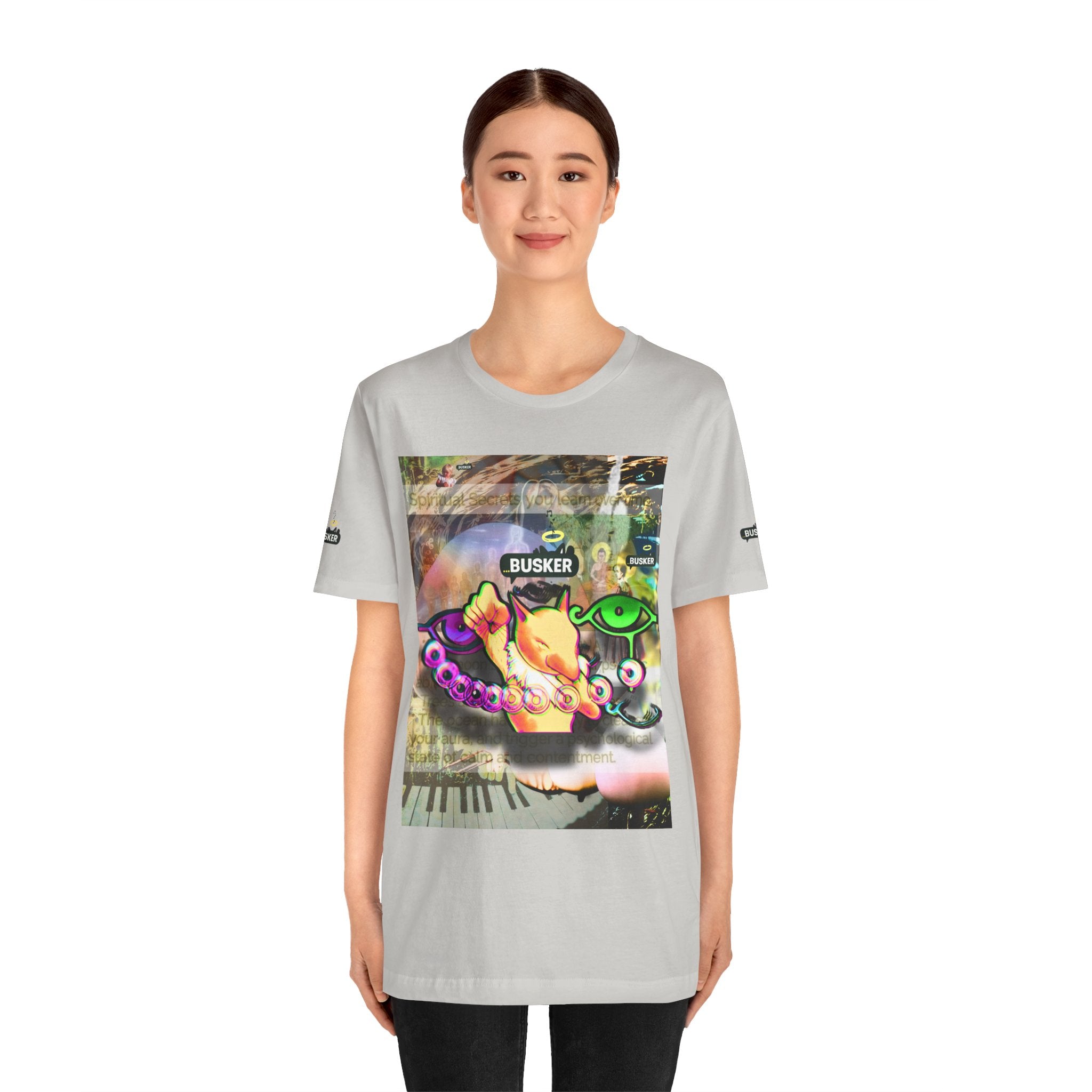 Vibrant Busker Art Tee for Creative Souls