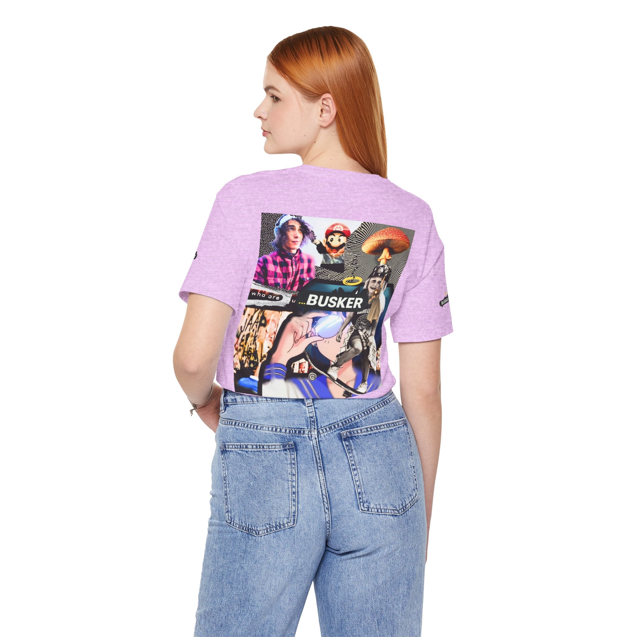 Busker Vibe Unisex Tee - Music & Art Collage Design