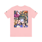 Busker Vibe Unisex Tee - Music & Art Collage Design