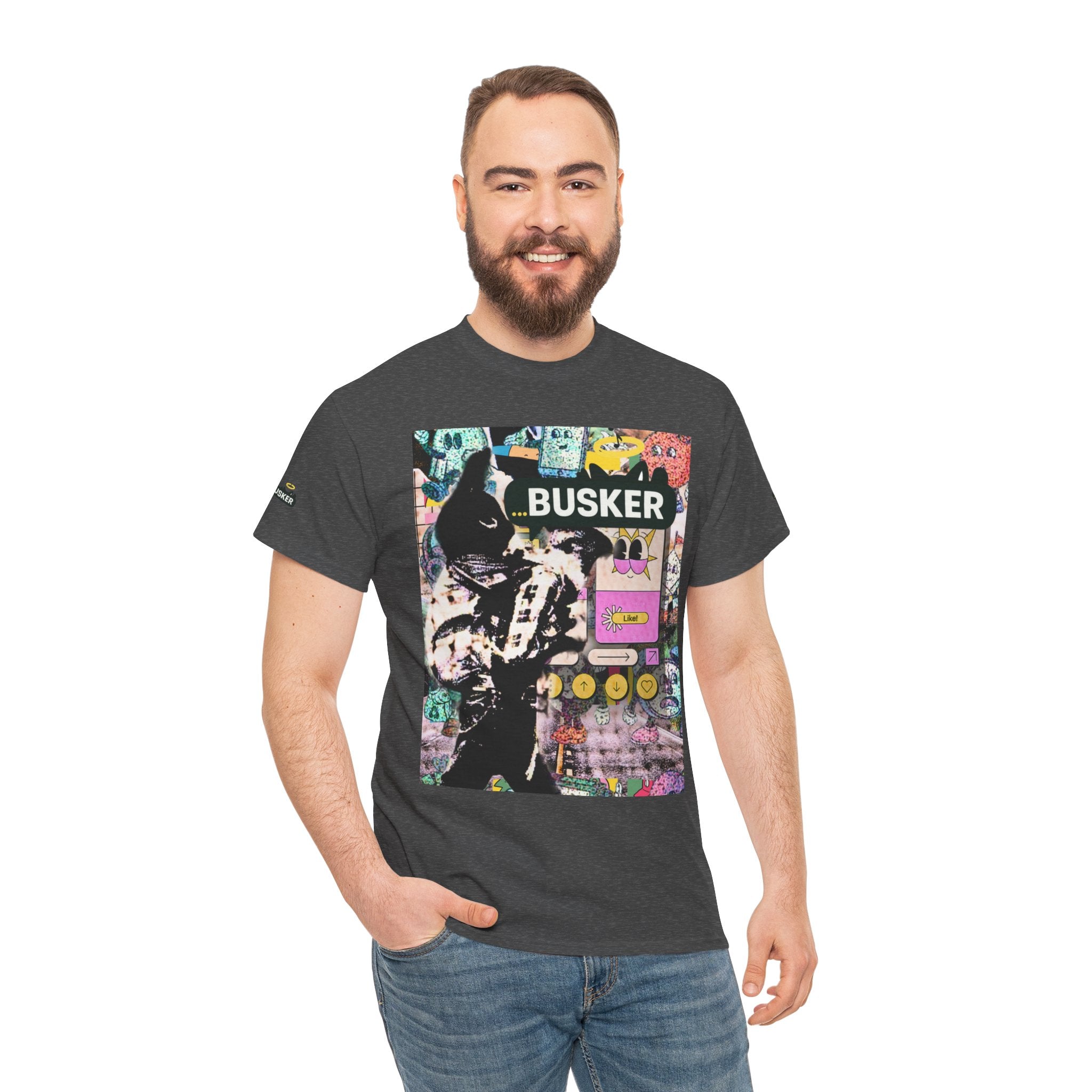 Grunge Art Busker Unisex Heavy Cotton Tee