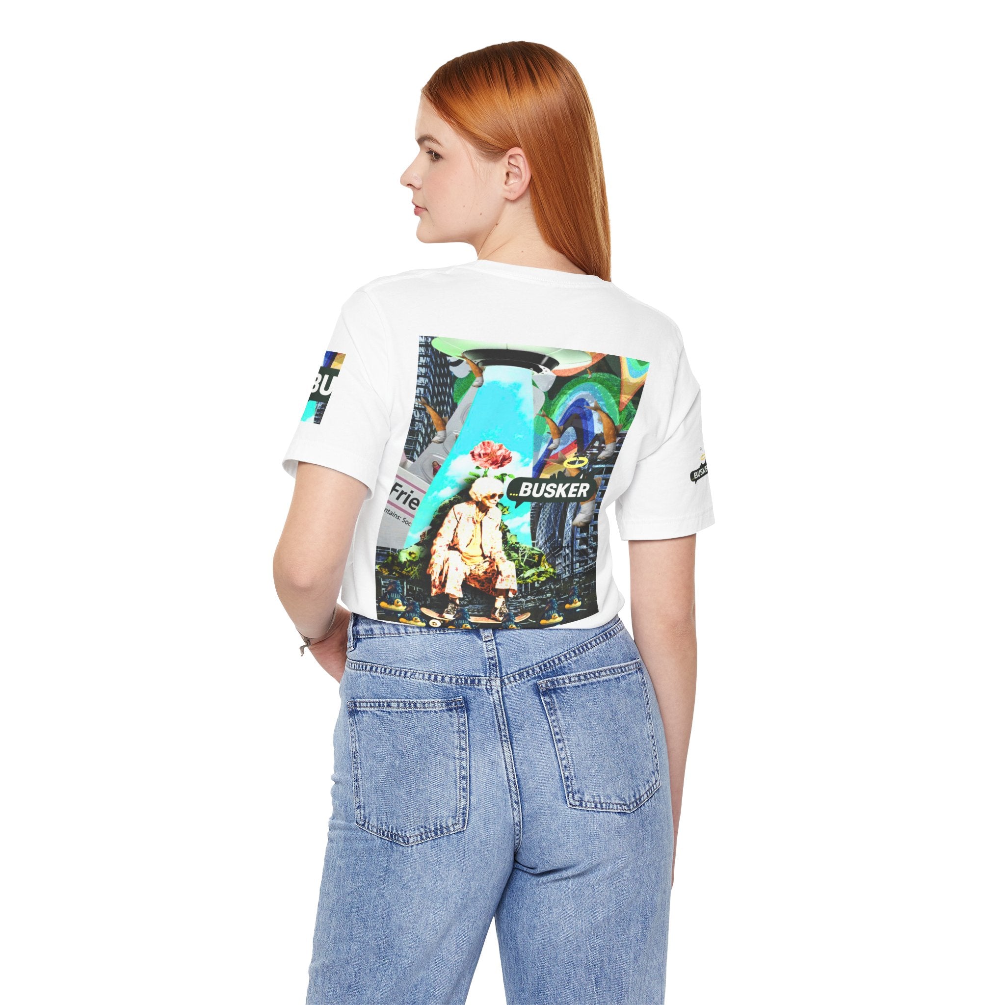 Street Art Busker Tee - Unisex Graphic Short Sleeve Shirt