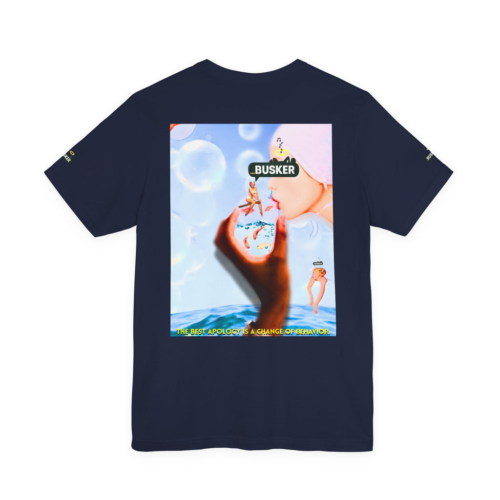 Busker Vibe Unisex Jersey Tee – Colorful Artistic Design for Summer Fun