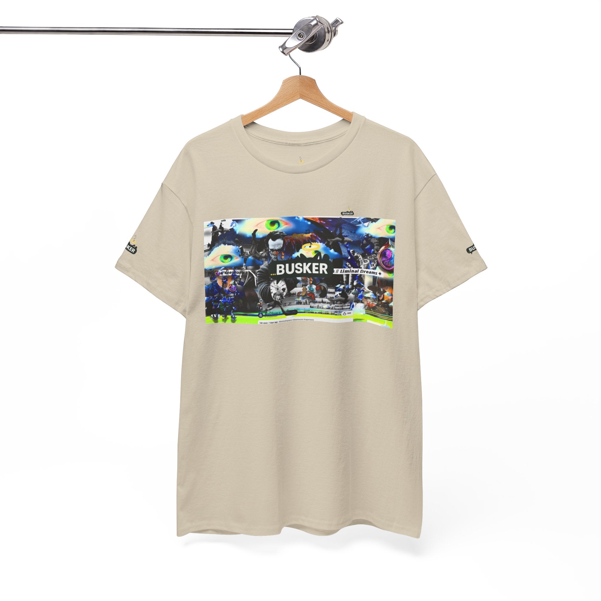 Busker Graphic Tee — Vintage Street Music Poster T‑Shirt