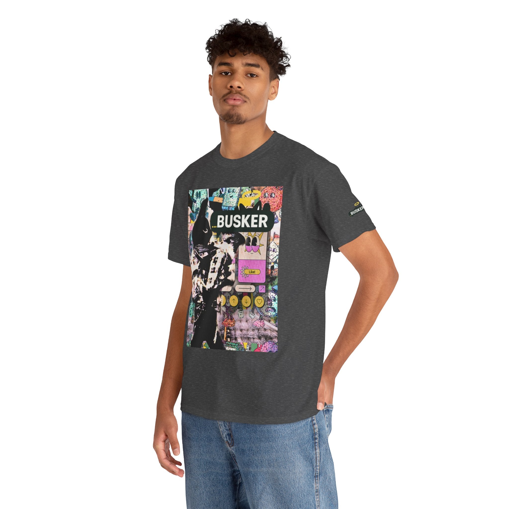 Grunge Art Busker Unisex Heavy Cotton Tee
