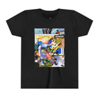 Colorful Youth Short Sleeve Tee - "Busker" Graphic Art Top