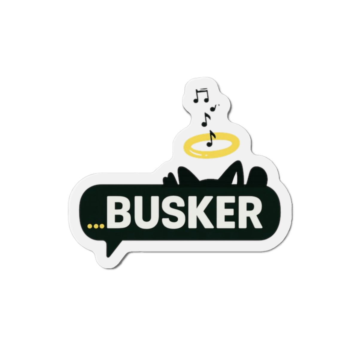 Busker Die-Cut Magnet, Musical Decor for Fridge, Gift for Musicians, Cute Magnet for Music Lovers, Home and Office Decor