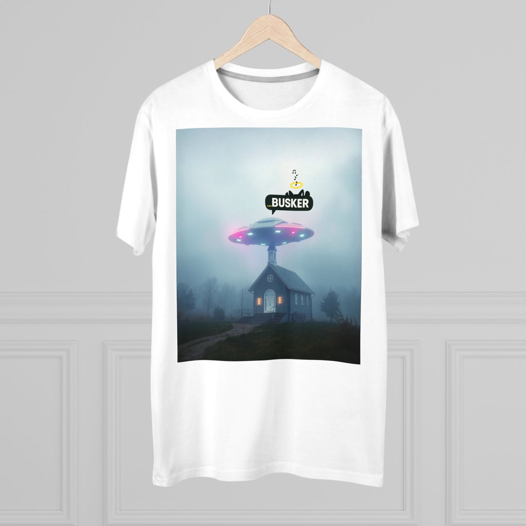 Men's Modern-fit Tee with 'Busker' Design - Casual Streetwear for Music Lovers, Perfect Gift for Festivals, Concerts, Birthdays, [...]