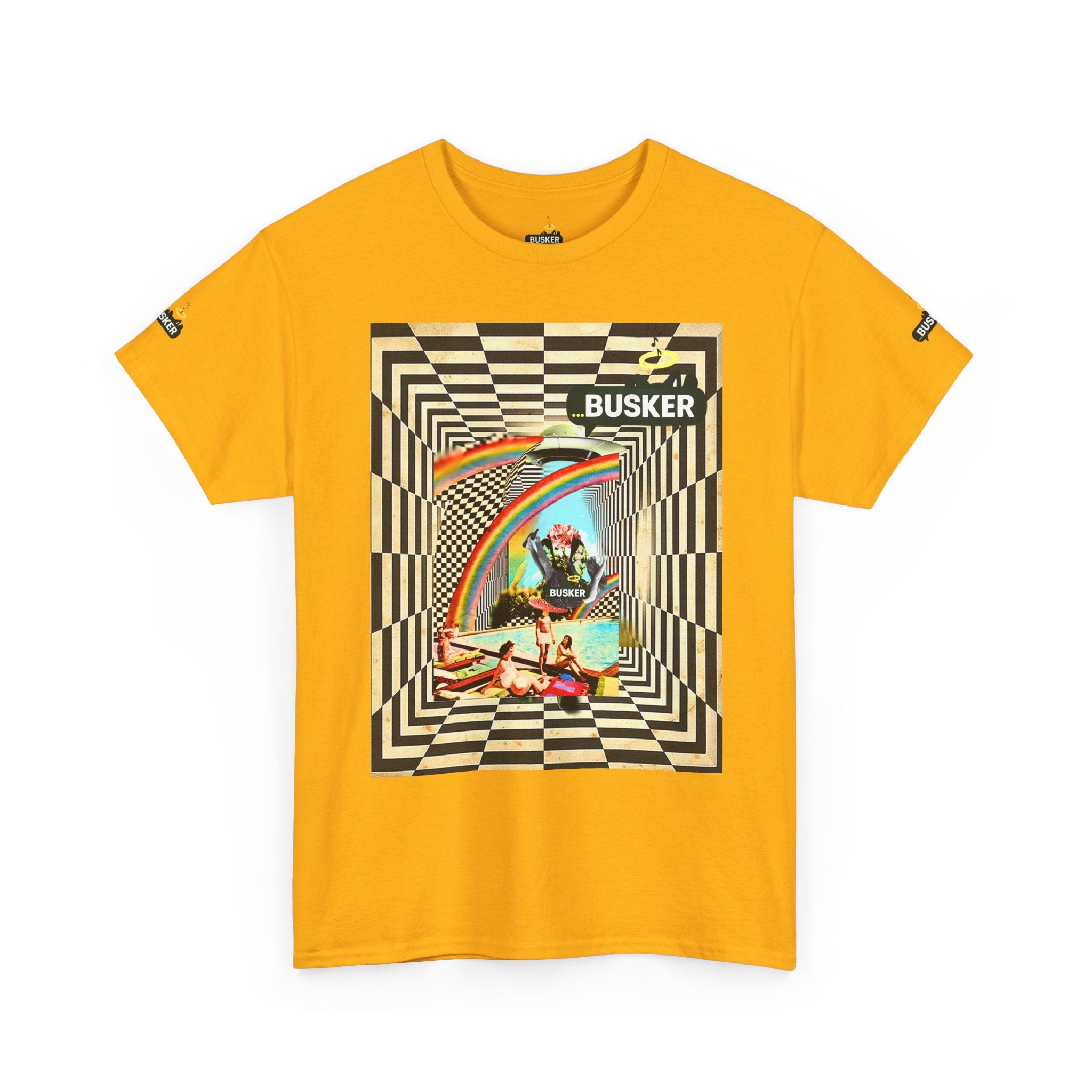Retro Busker Graphic Tee - Unisex Heavy Cotton