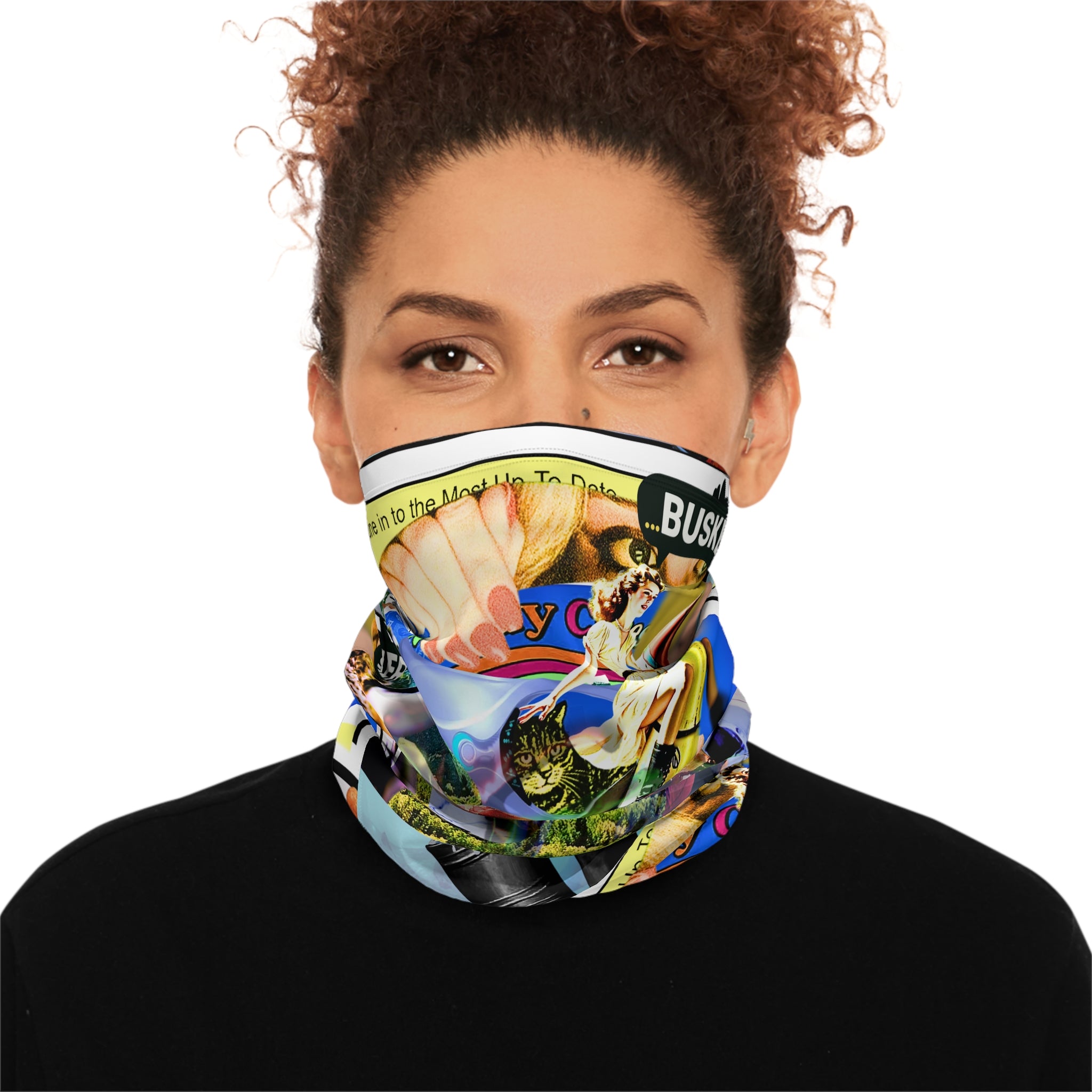 Colorful Winter Neck Gaiter with Drawstring - Trendy Outdoor Fashion