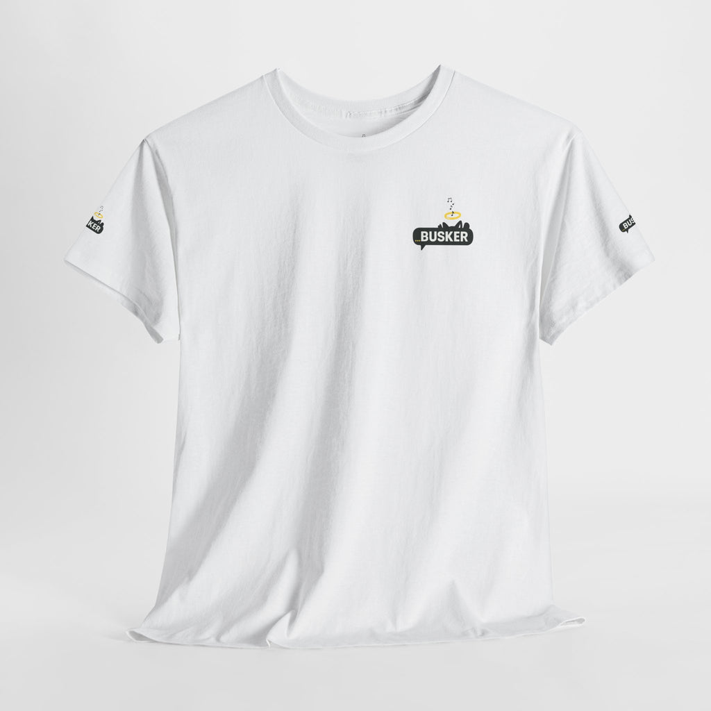 Pixel Art Unisex Heavy Cotton Tee - 'BUSKER' Design