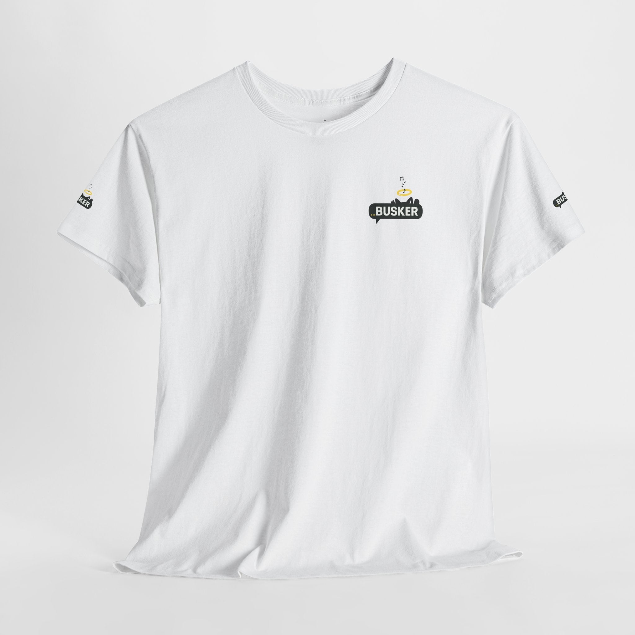 Pixel Art Unisex Heavy Cotton Tee - 'BUSKER' Design