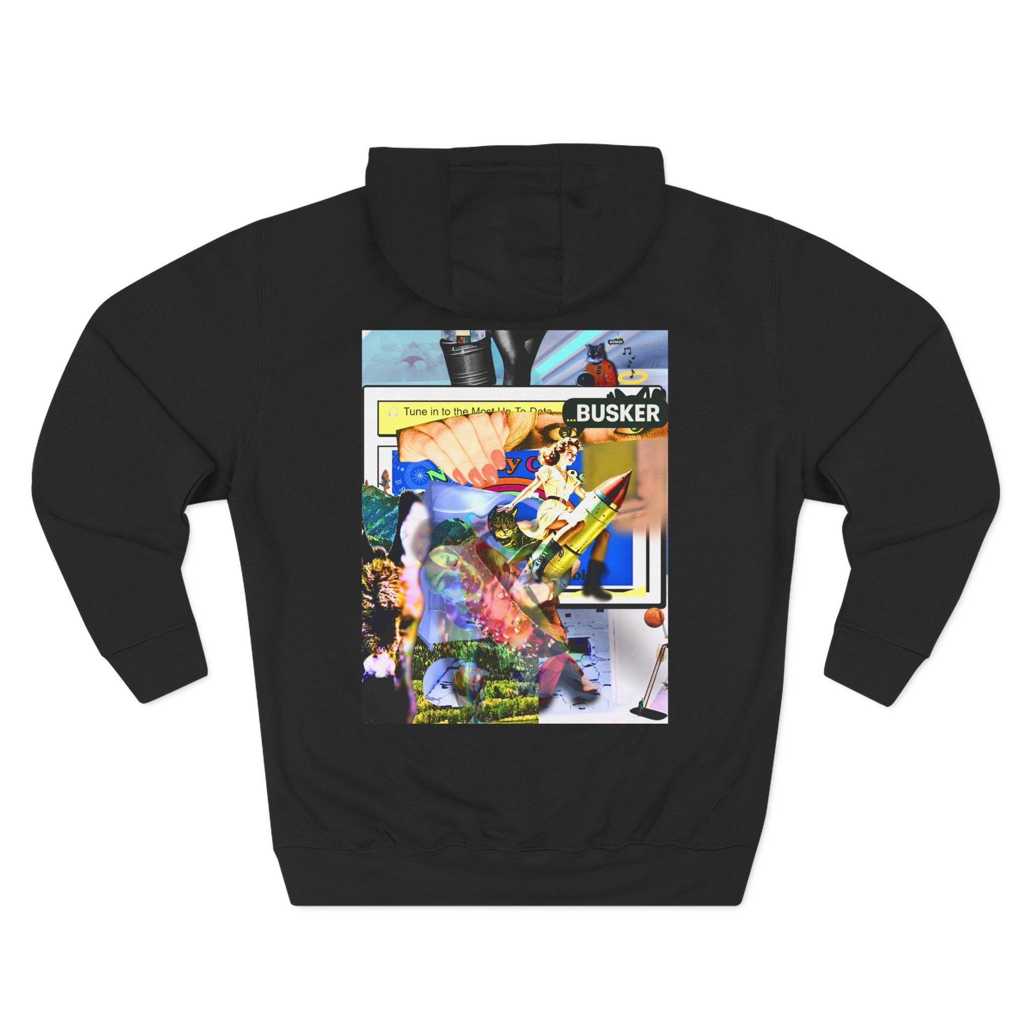 Three-Panel Fleece Hoodie