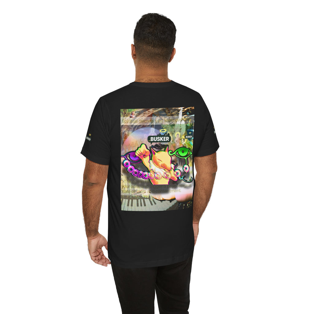 Vibrant Busker Art Tee for Creative Souls