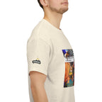 Artistic Unisex Heavy Cotton Tee - Vibrant Busker Design