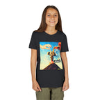 Busker Youth Short Sleeve Tee, Fun Summer Tee, Music Lover Gift, Kids Graphic T-Shirt, Festival Outfit, Creative Gift Idea