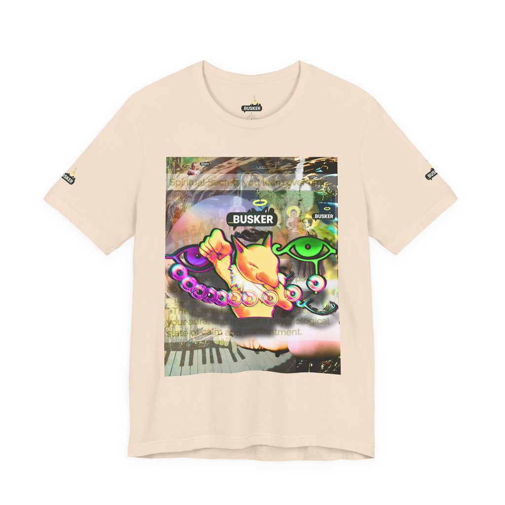 Vibrant Busker Art Tee for Creative Souls