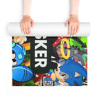 Vibrant Foam Yoga Mat for Fun & Fitness - 'BUSKER' Design