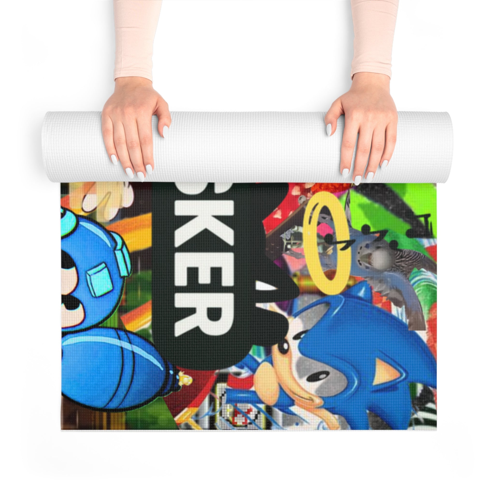 Vibrant Foam Yoga Mat for Fun & Fitness - 'BUSKER' Design