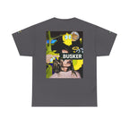 Artistic Unisex Heavy Cotton Tee - 'BUSKER' Graphic Design