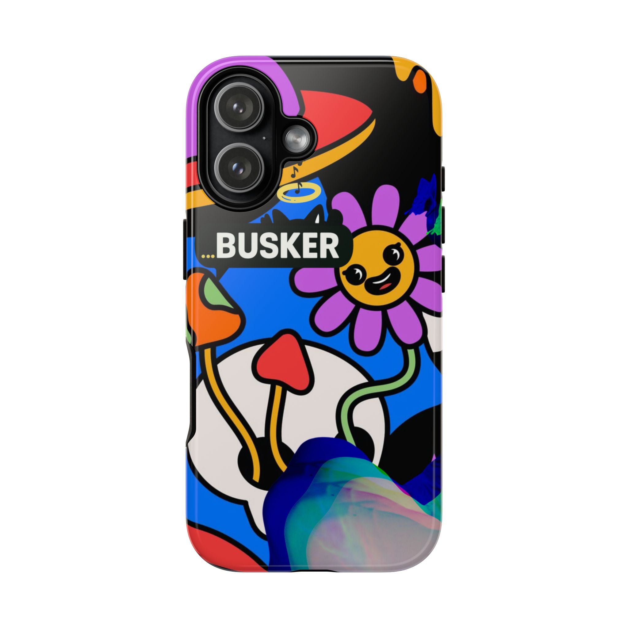 Colorful Phone Case, Cute Phone Accessories, Gift for Music Lovers, Fun Tech Gear, Unique Floral Design Case