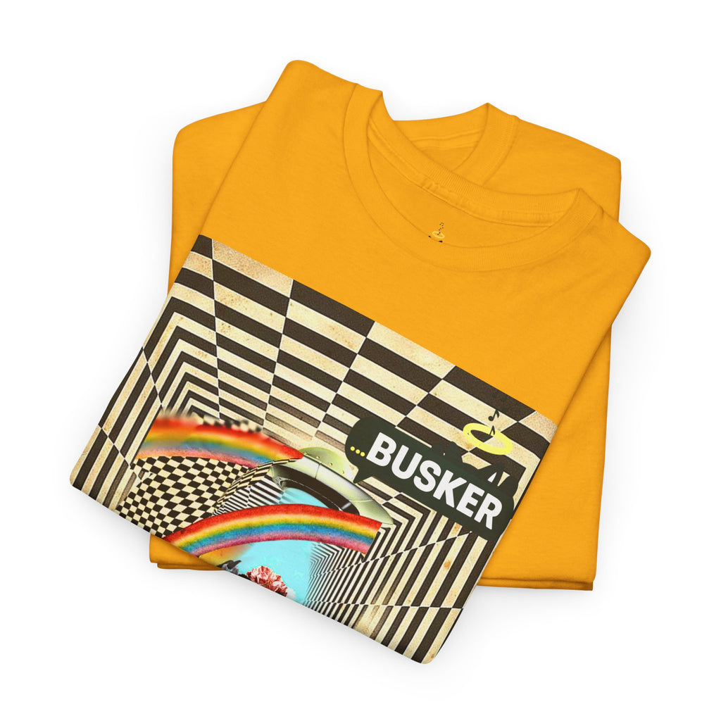 Retro Busker Graphic Tee - Unisex Heavy Cotton