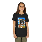 Golden Busker Youth Tee, Summer T-Shirt, Kids Casual Wear, Music Festival Swag, Gift for Young Artists