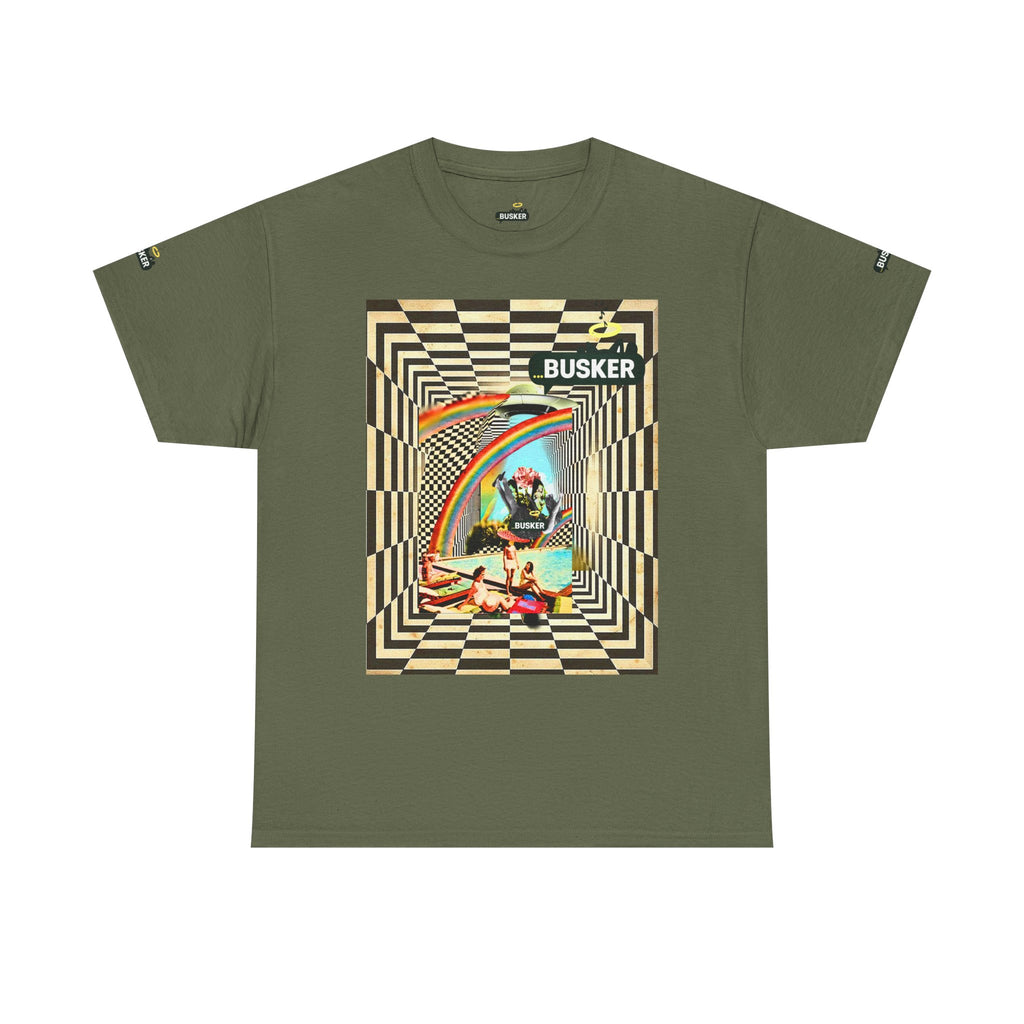 Retro Busker Graphic Tee - Unisex Heavy Cotton