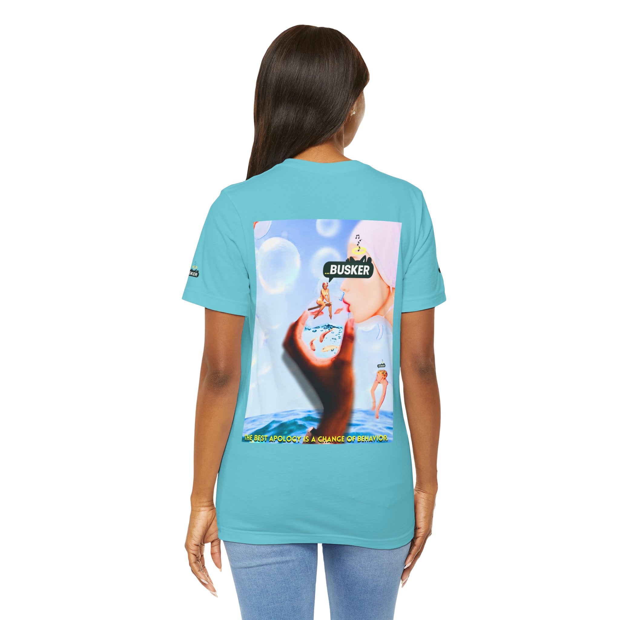 Busker Vibe Unisex Jersey Tee – Colorful Artistic Design for Summer Fun