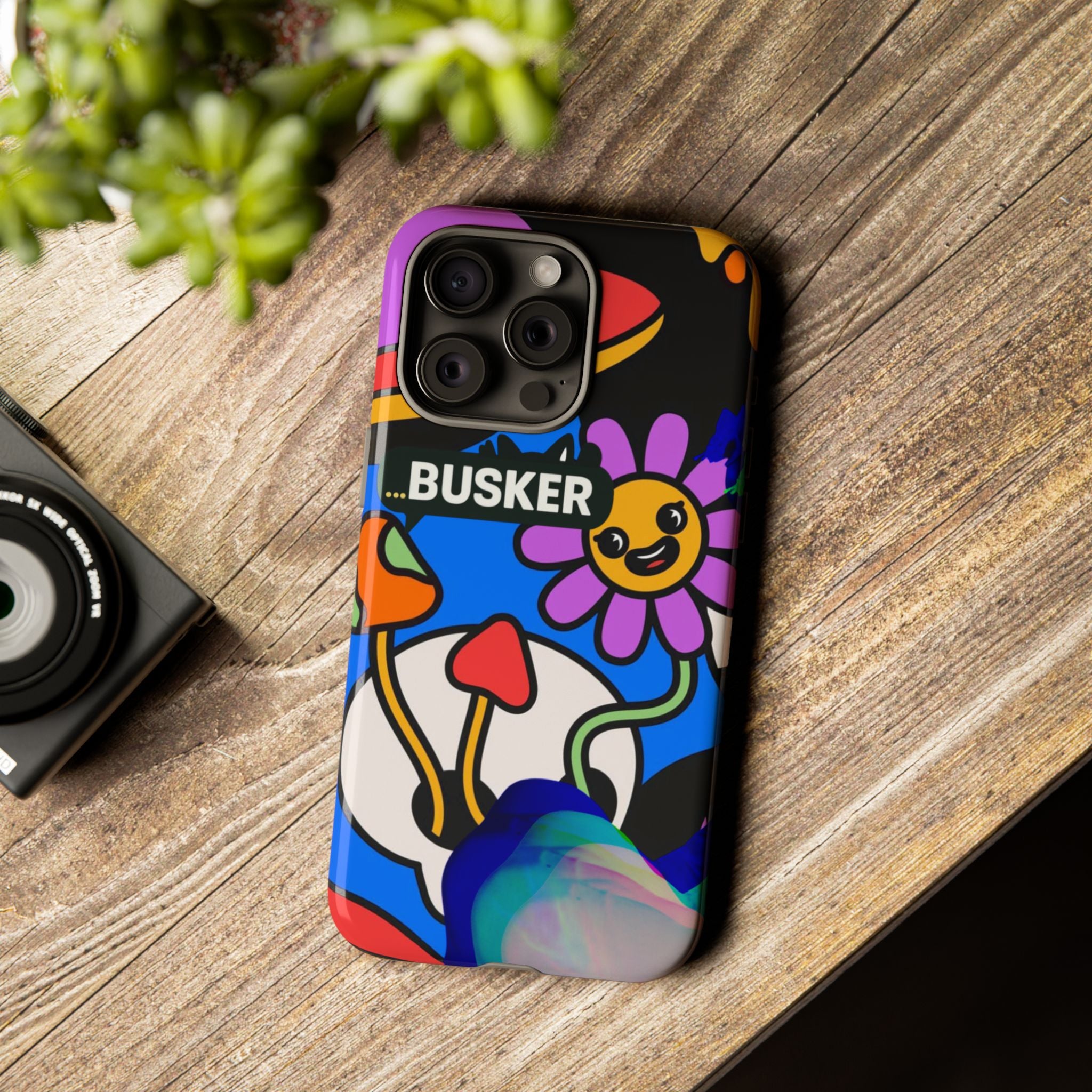 Colorful Phone Case, Cute Phone Accessories, Gift for Music Lovers, Fun Tech Gear, Unique Floral Design Case